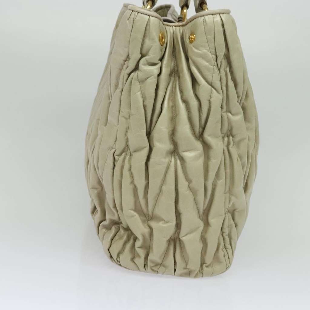 Miu Miu Coffer Convertible Satchel Beige Leather Good condition - Inside View