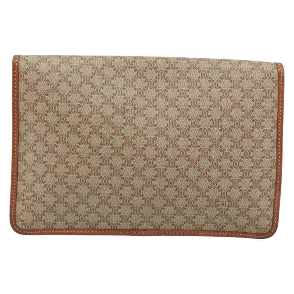 Celine Macadam Pochette Beige Canvas Good condition - Back View