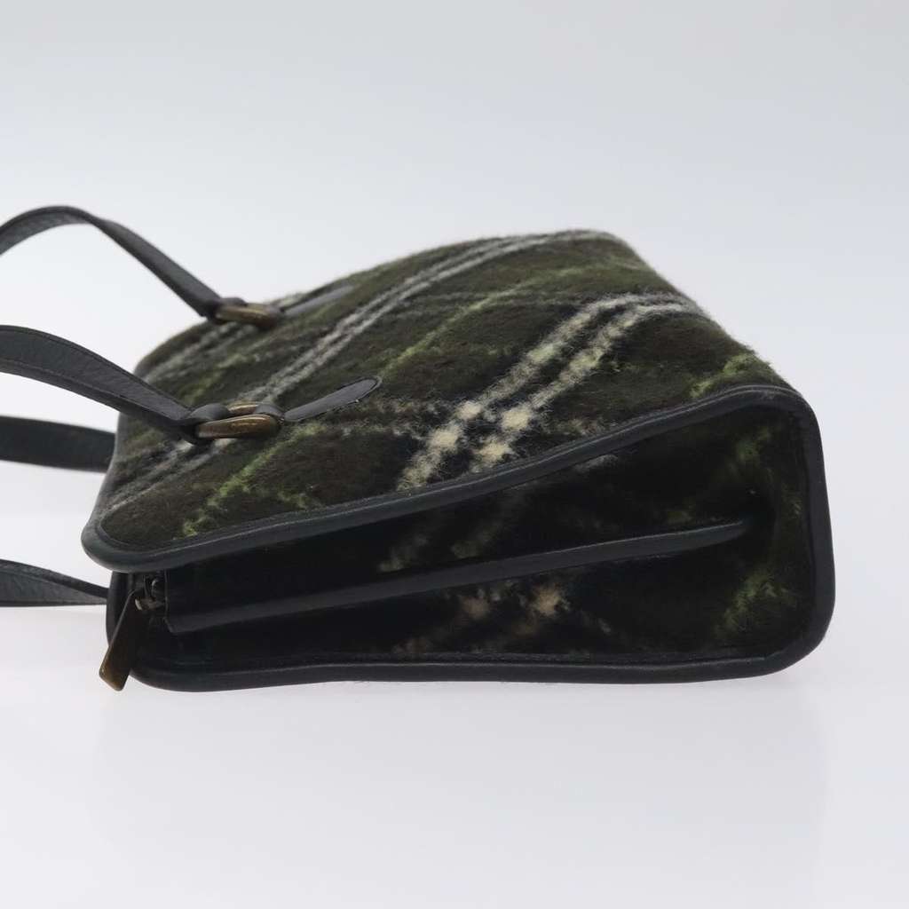 Burberry Nova Check Handbag Khaki Wool Good condition - Model View