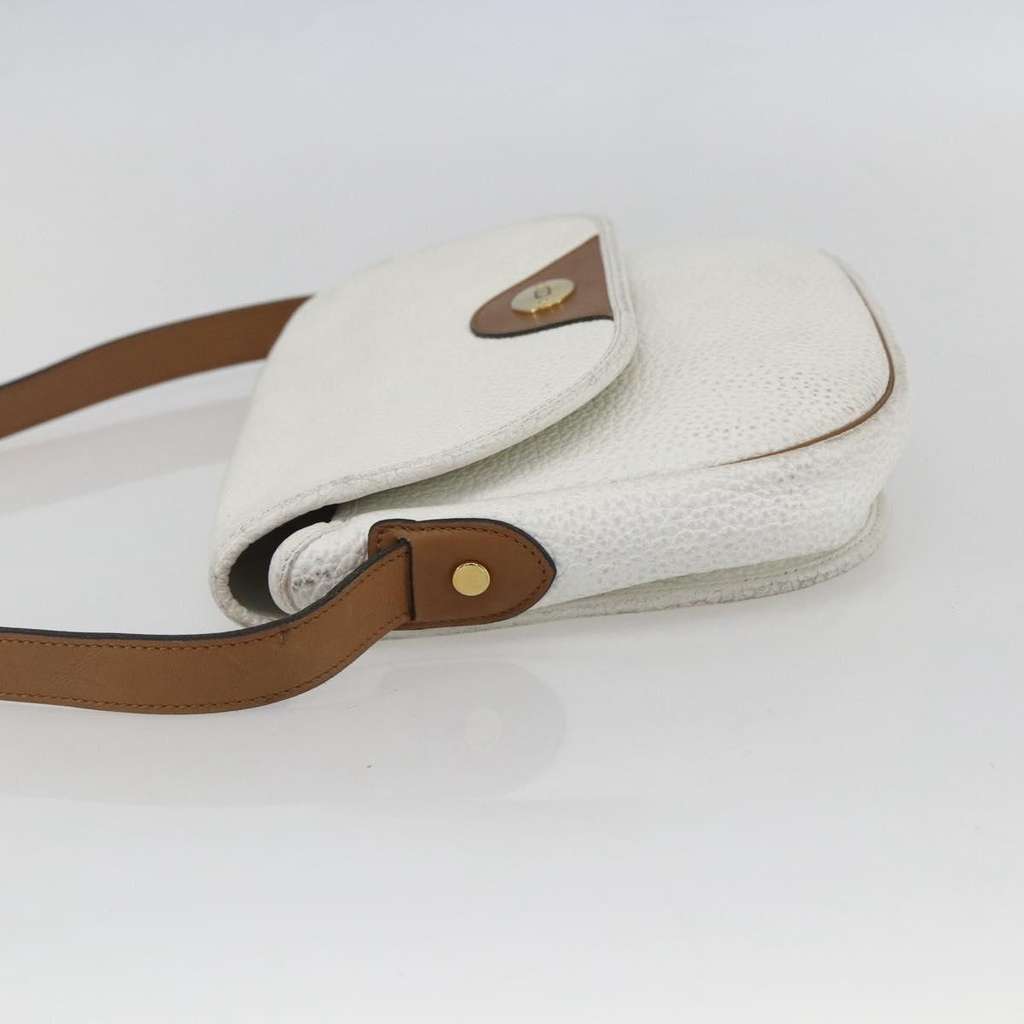 Christian Dior Vintage Shoulder Bag White Leather Good condition - Inside View