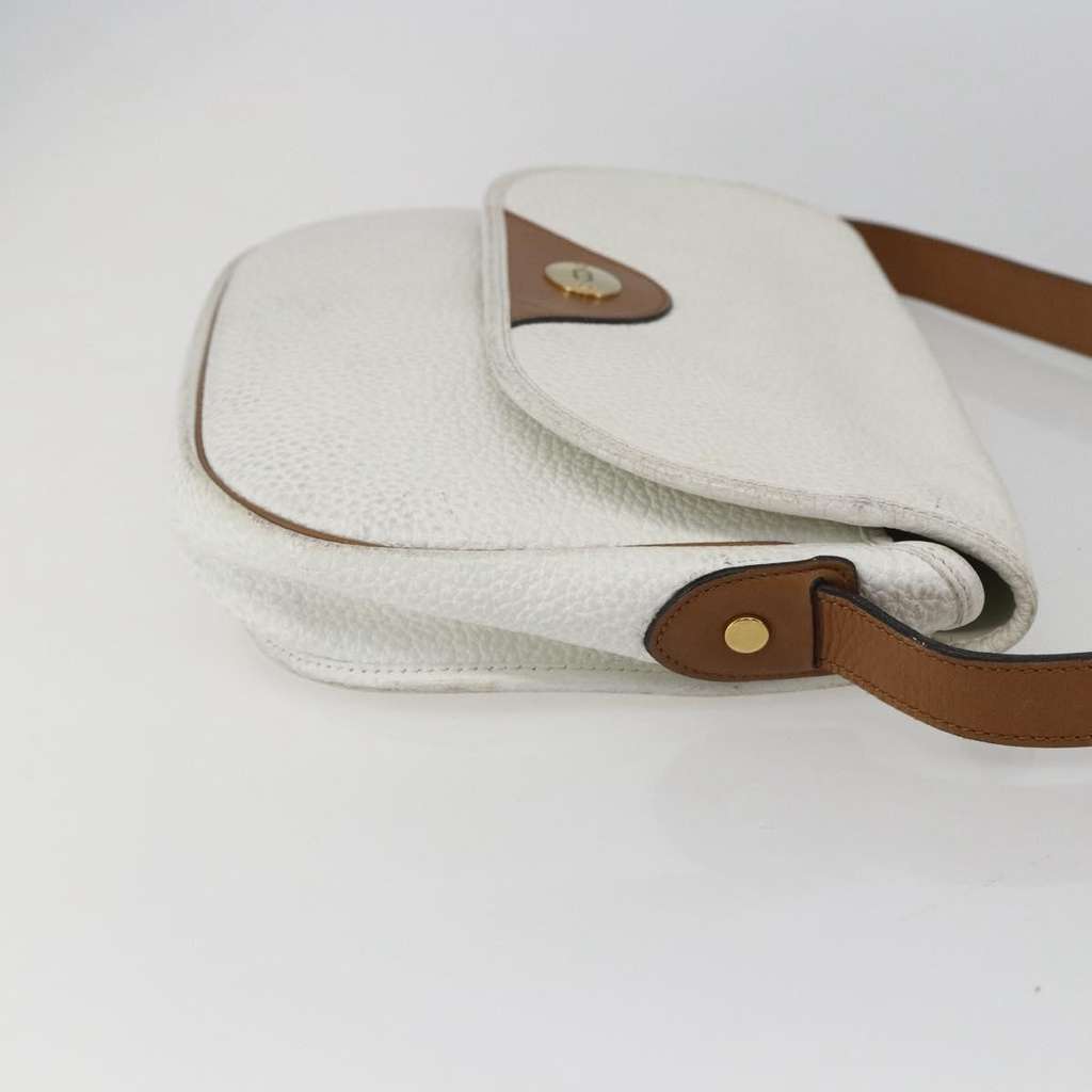 Christian Dior Vintage Shoulder Bag White Leather Good condition - Model View