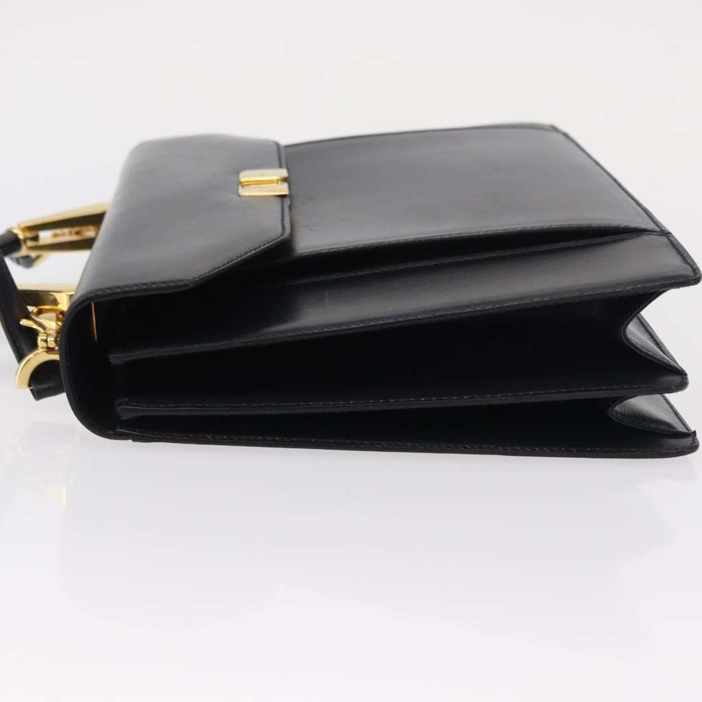 Bally Vintage Handbag Navy Leather Good condition - Model View