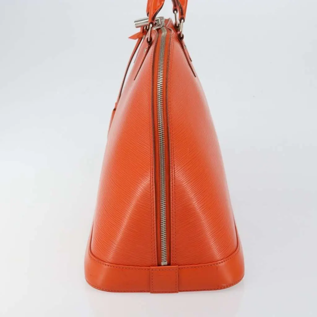 Louis Vuitton Alma Handbag Orange Leather Good - Model View