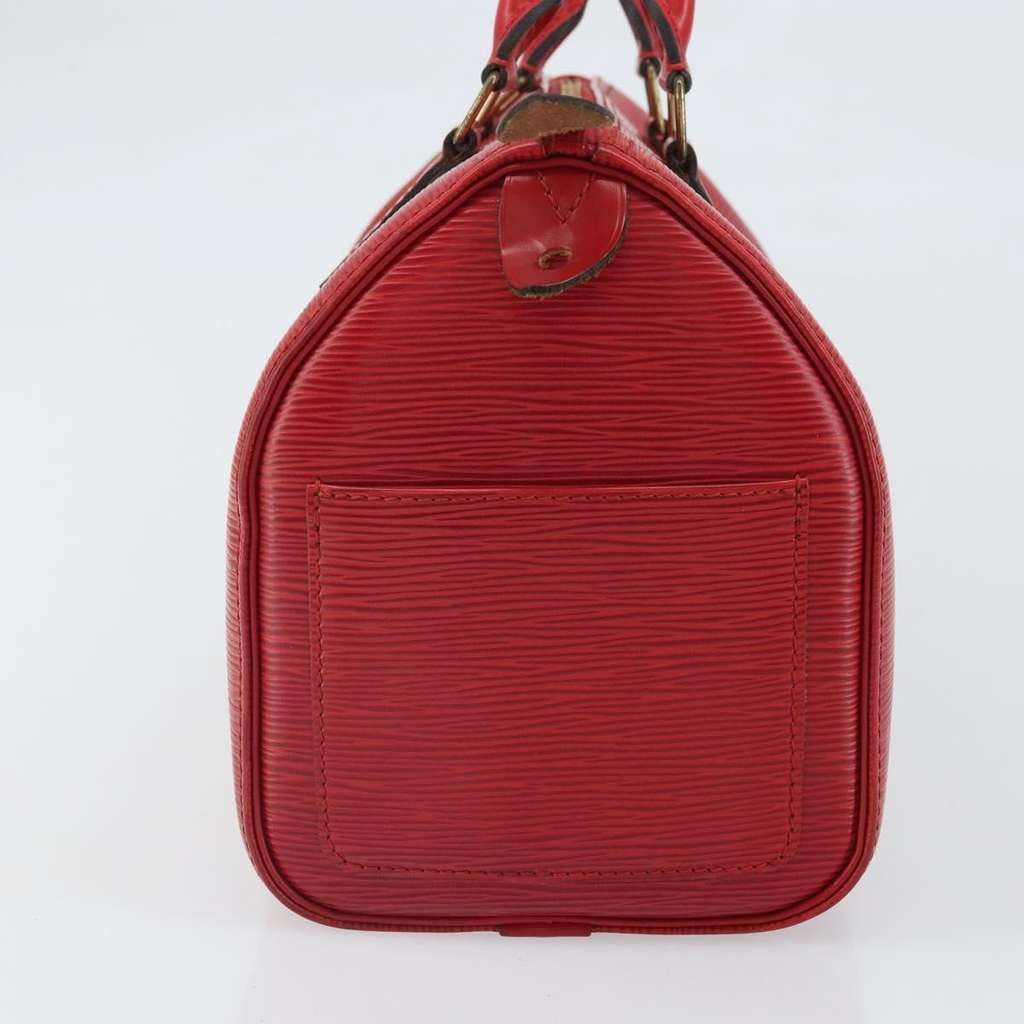 Louis Vuitton Speedy Handbag Red Leather Good condition - Model View