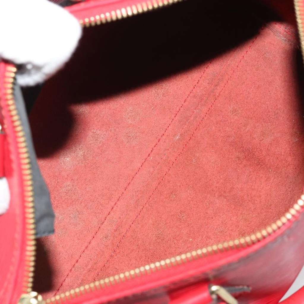 Louis Vuitton Speedy Handbag Red Leather Good condition - Box View