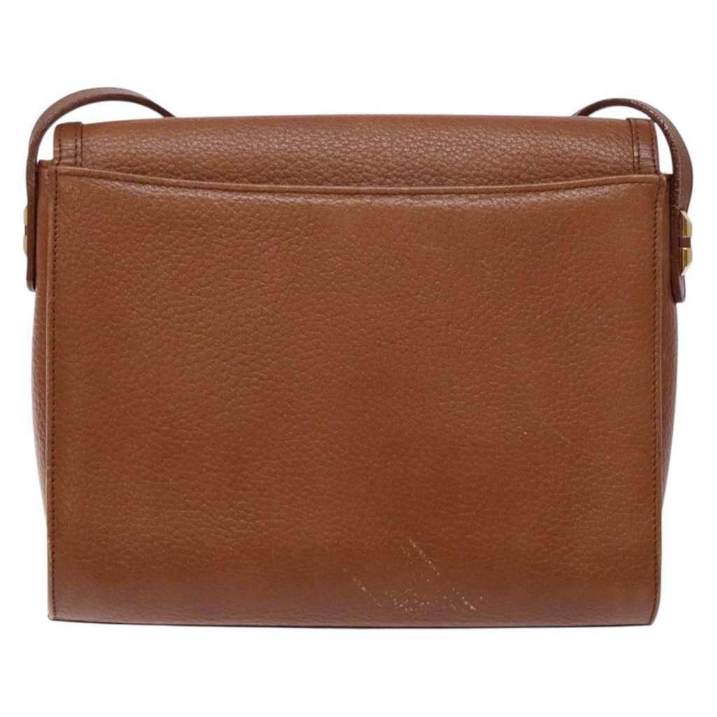 Burberry Flap Shoulder Bag Brown Leather Good condition - Back View