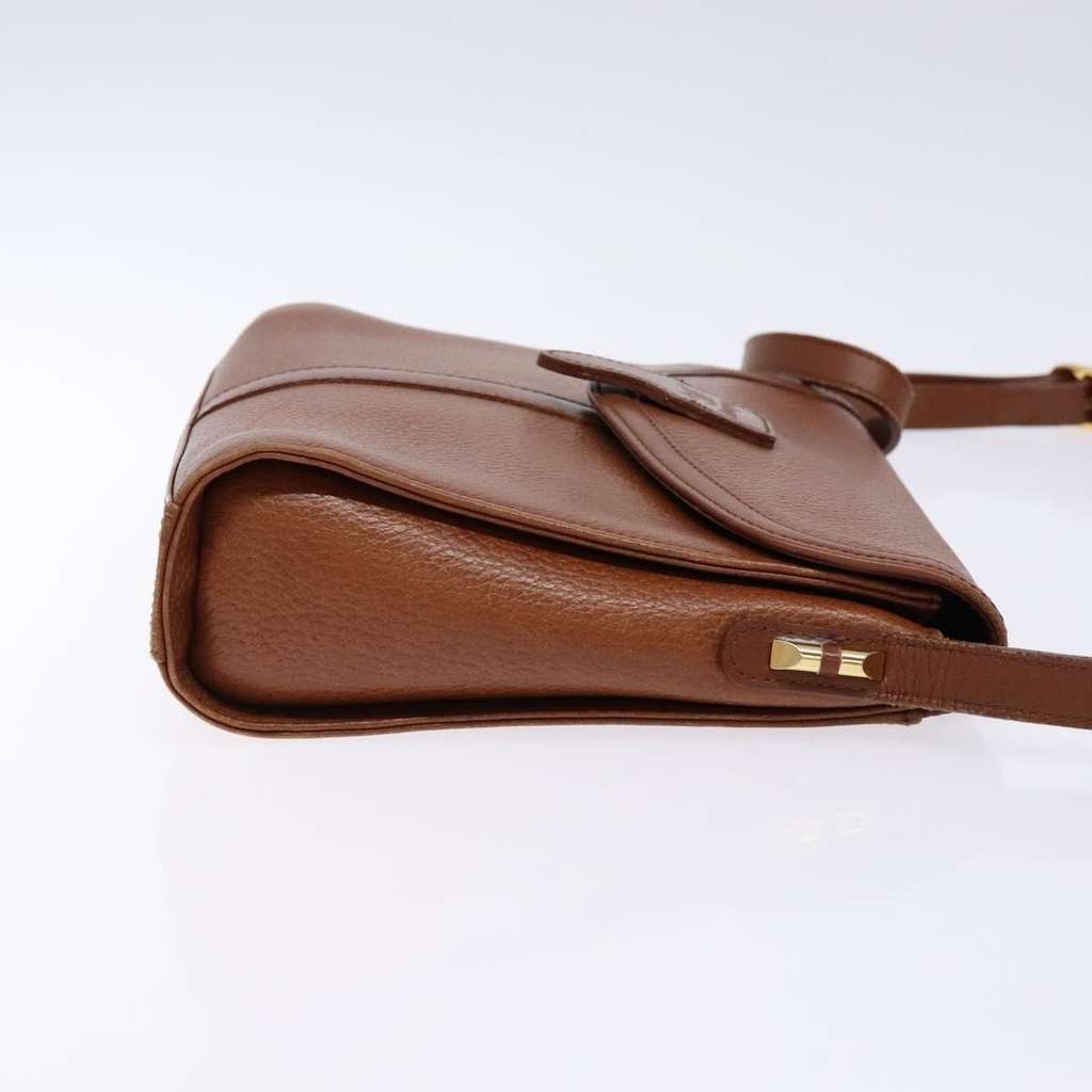 Burberry Flap Shoulder Bag Brown Leather Good condition - Inside View