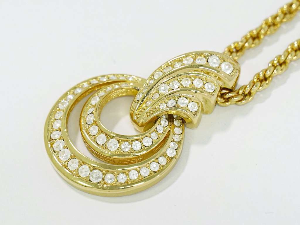 Christian Dior Vintage Collar Necklace Gold Good condition - Inside View