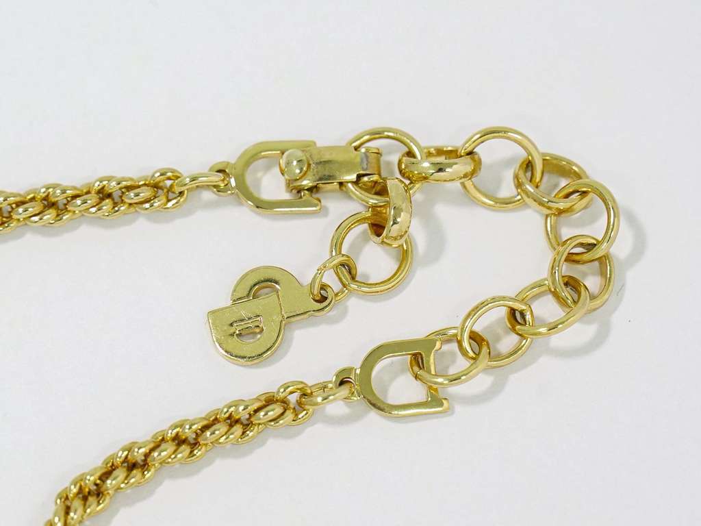Christian Dior Vintage Collar Necklace Gold Good condition - Box View