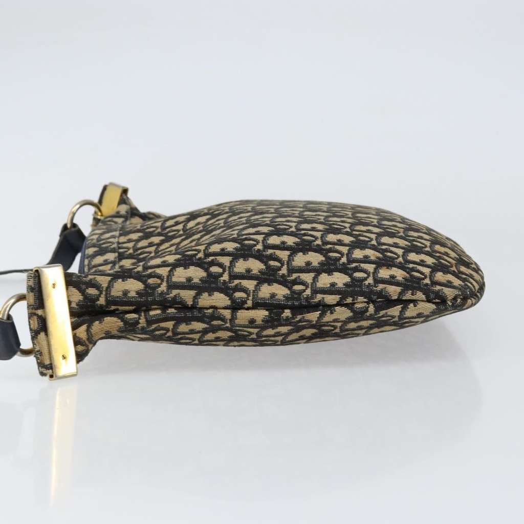 Christian Dior Vintage Trotter Shoulder Bag Navy Canvas Good condition - Model View