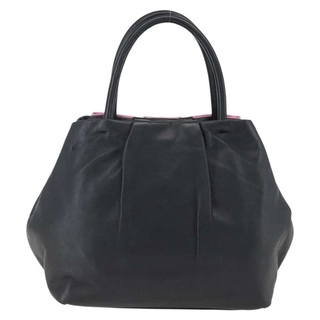 Prada Bow Tote Black Leather Fair condition - Back View