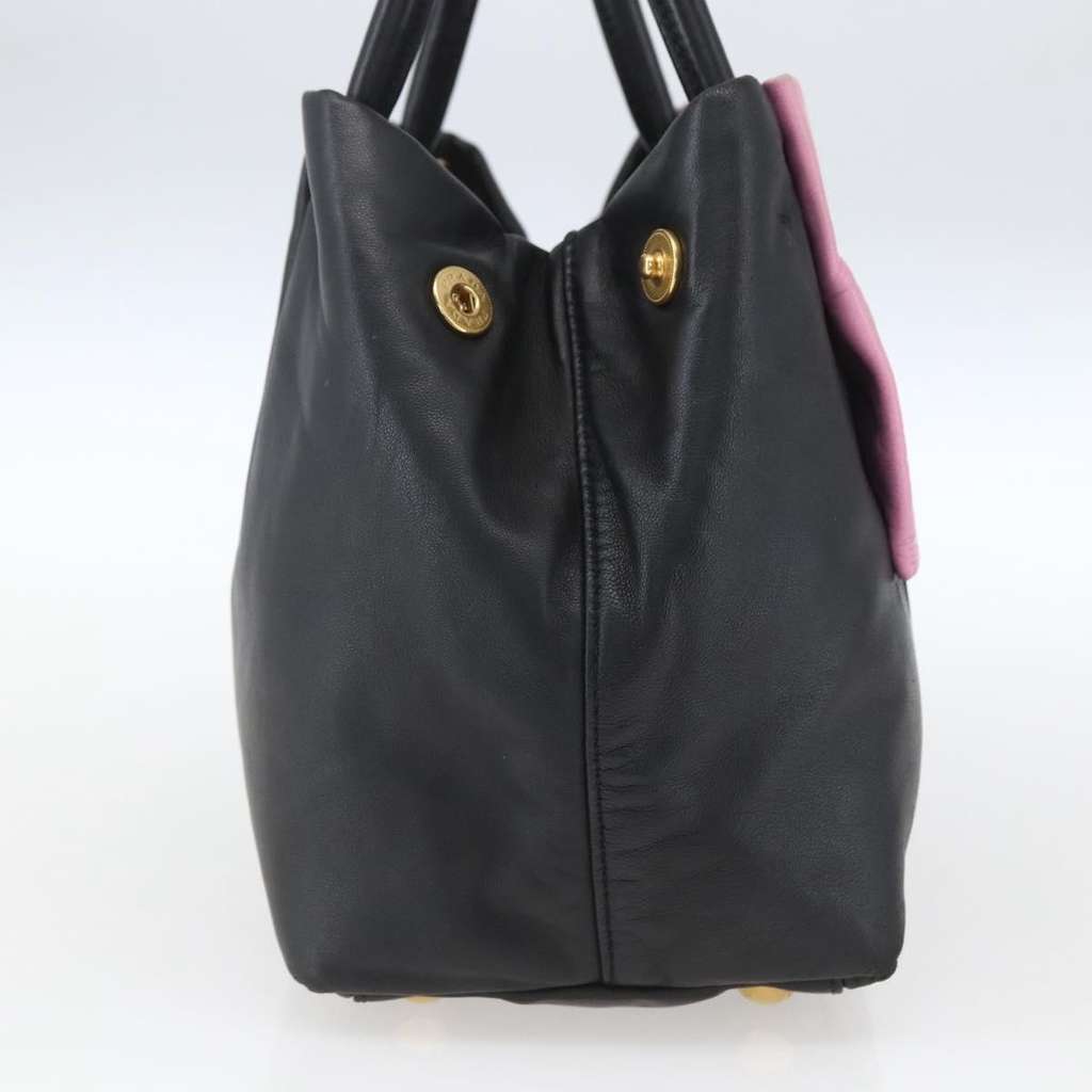 Prada Bow Tote Black Leather Fair condition - Inside View