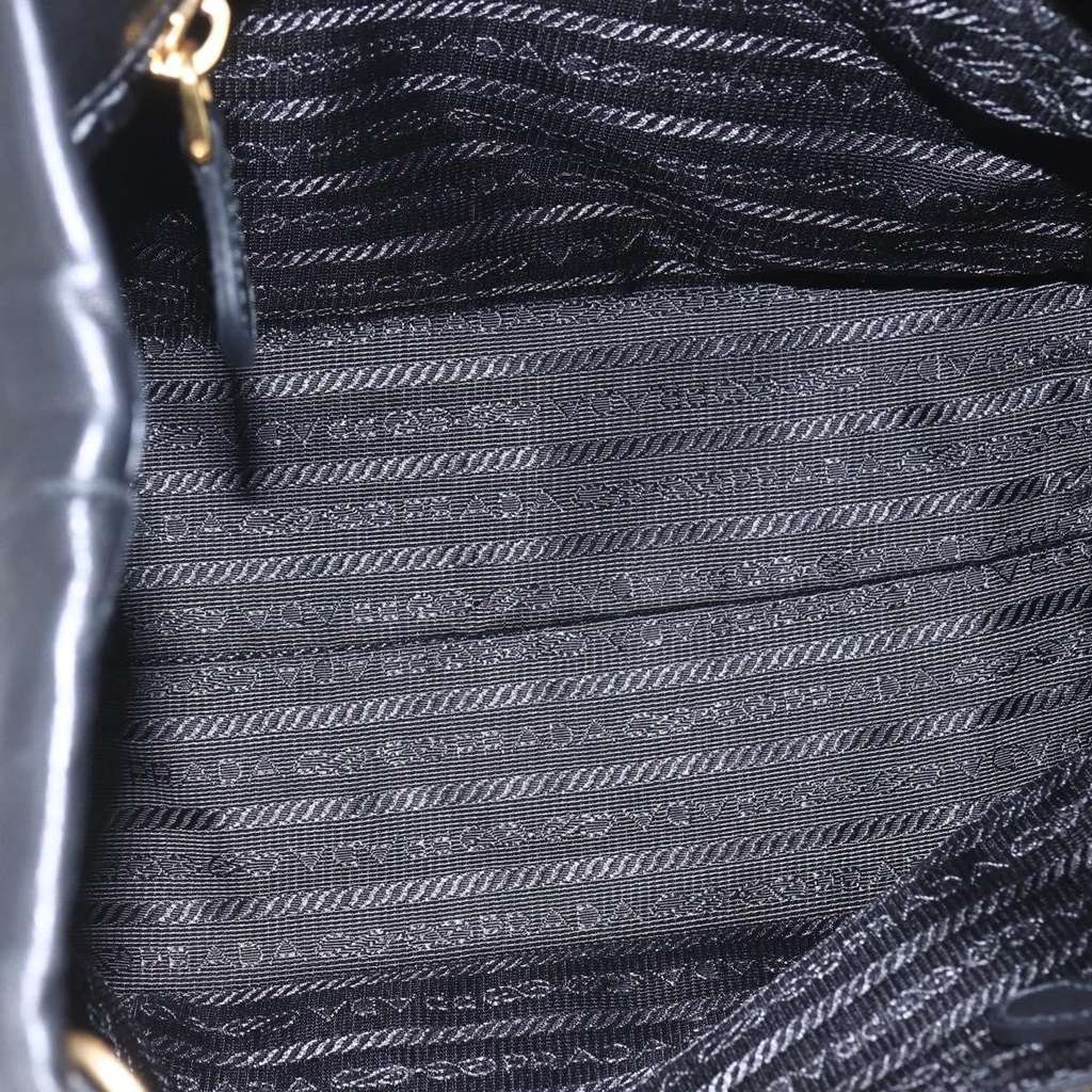 Prada Bow Tote Black Leather Fair condition - Box View