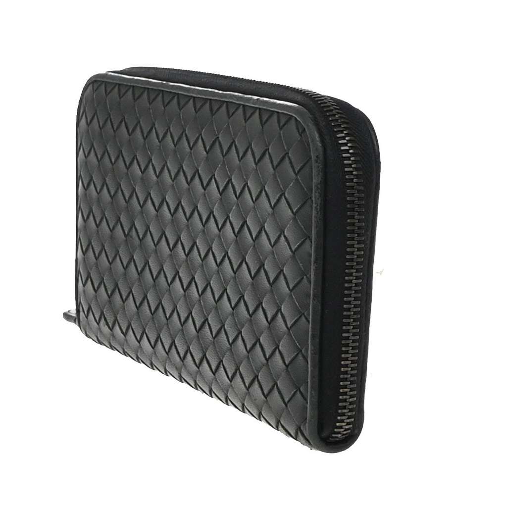 Bottega Veneta Intrecciato Long Zip  Wallet Black Leather Good condition - Inside View