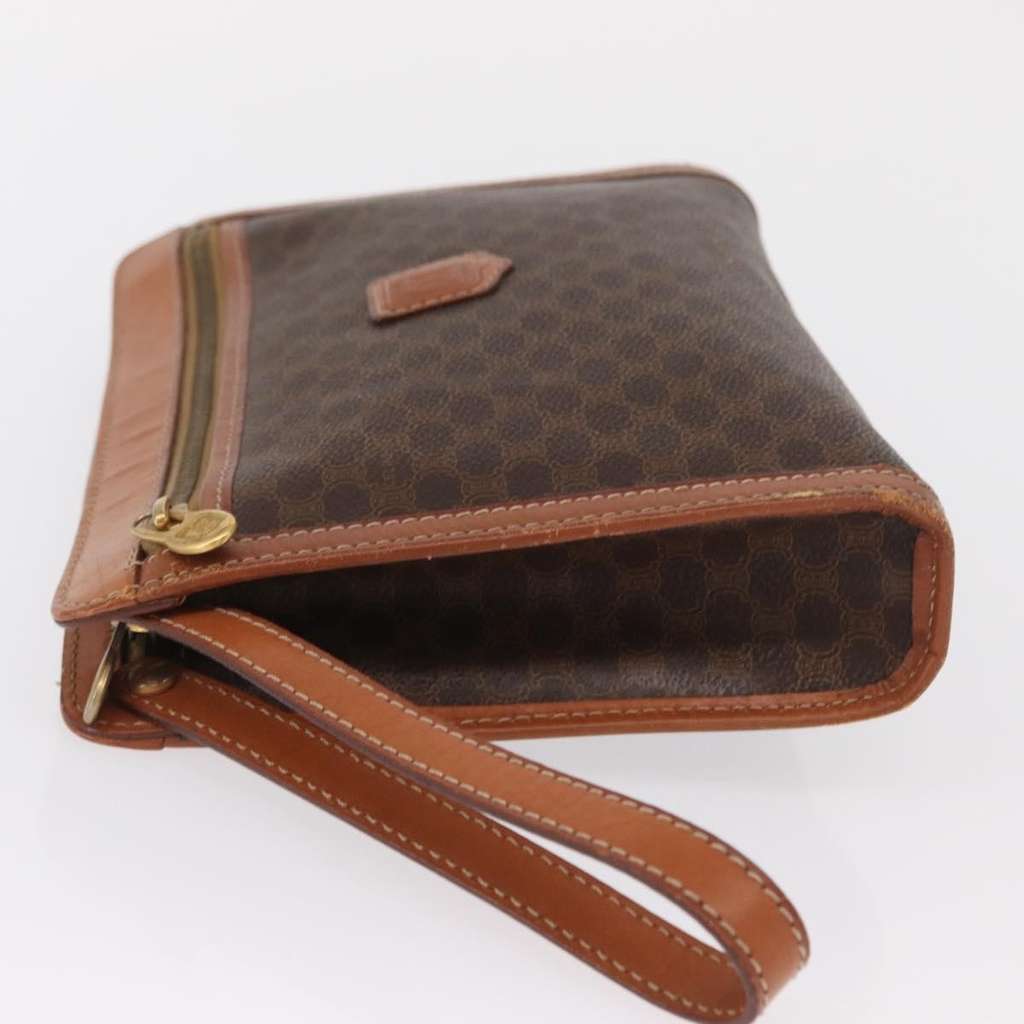 Celine Macadam Pochette Brown Canvas Fair condition - Model View
