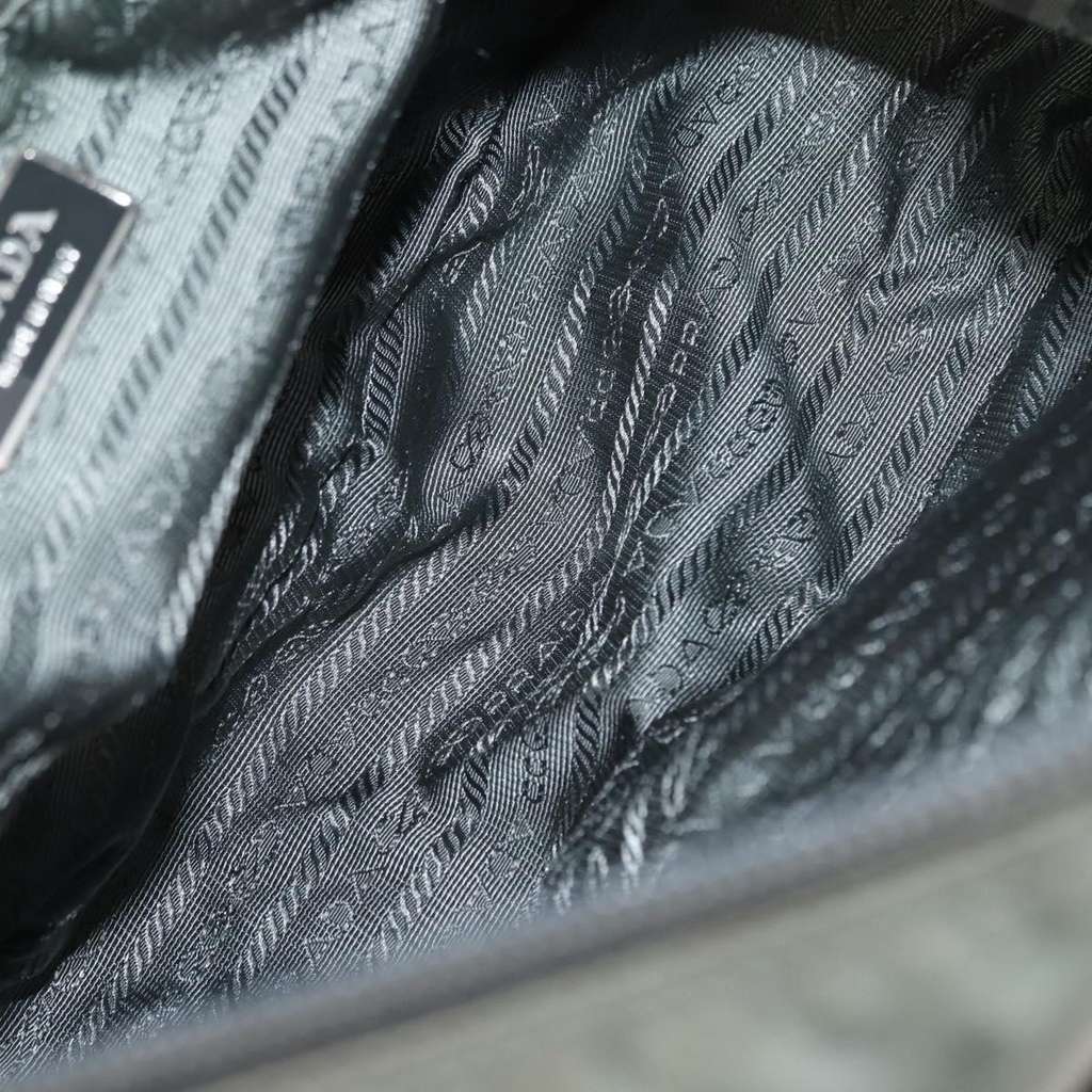 Prada Double Buckle Flap Messenger Bag Khaki Good condition - Box View