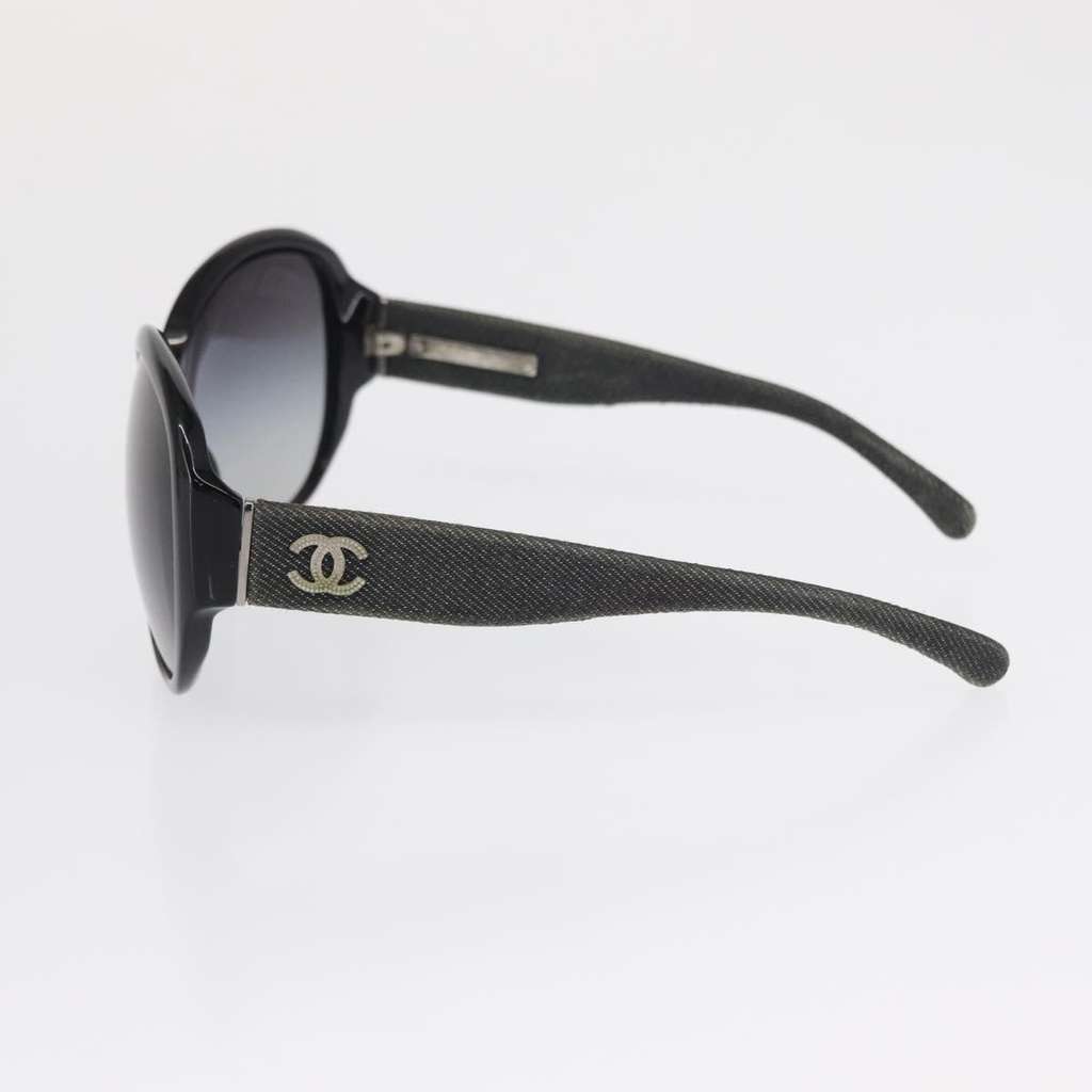 Chanel Logo CC Sunglasses Black Plastic Good condition - Inside View