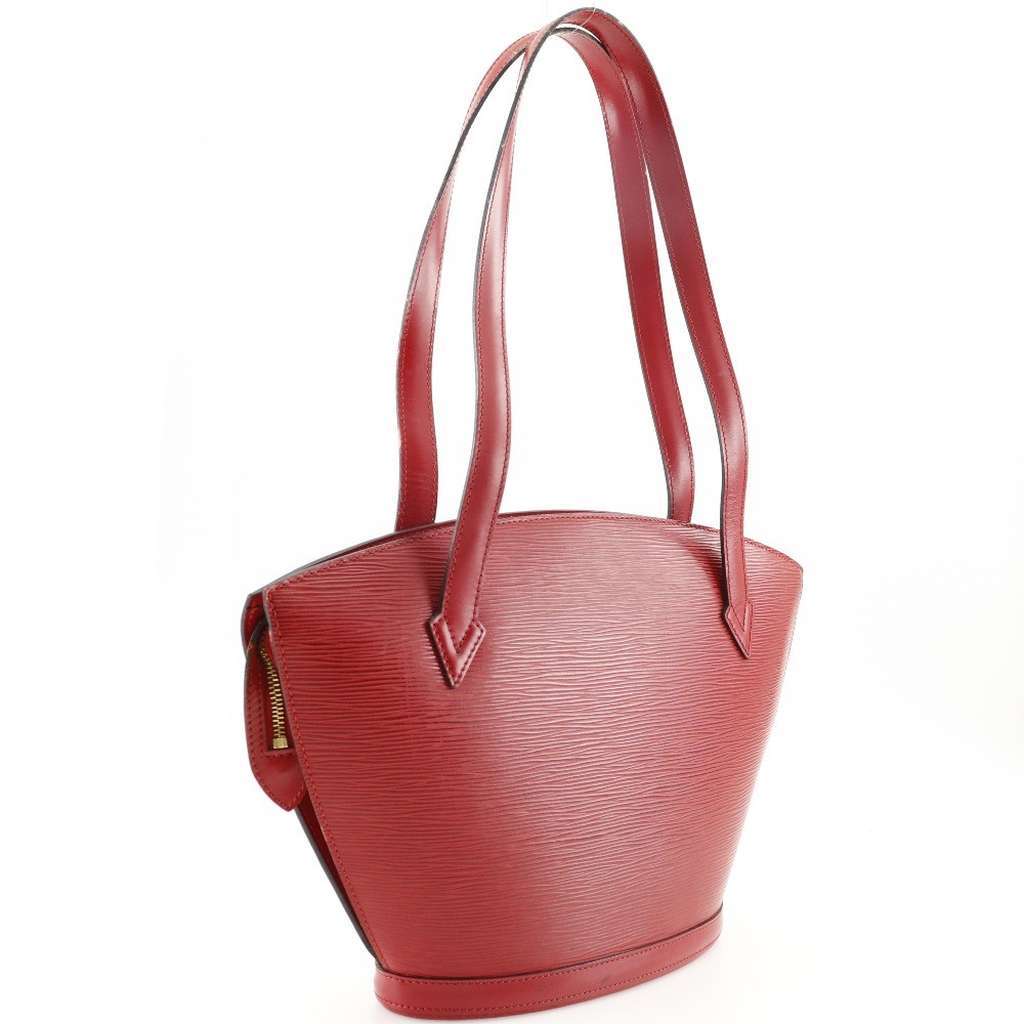 Louis Vuitton Saint Jacques Handbag Red Leather Good condition - Back View