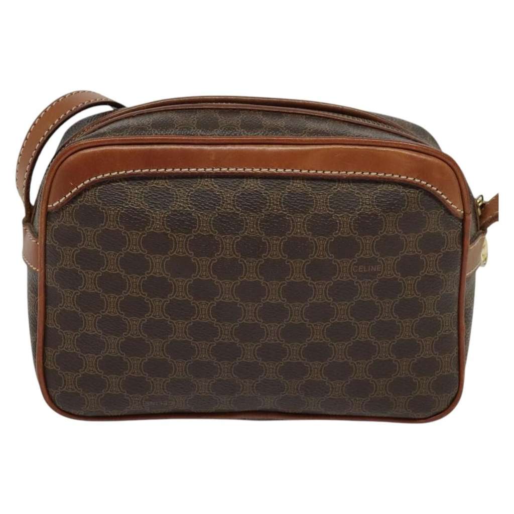 Celine Vintage Macadam Shoulder Bag Brown Good condition - Back View