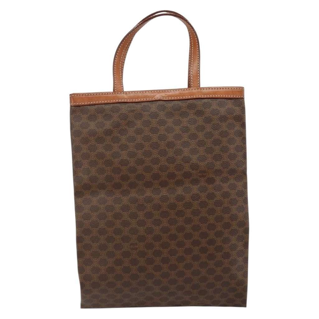 Celine Vintage Macadam Tote bag Brown Canvas Good condition - Back View