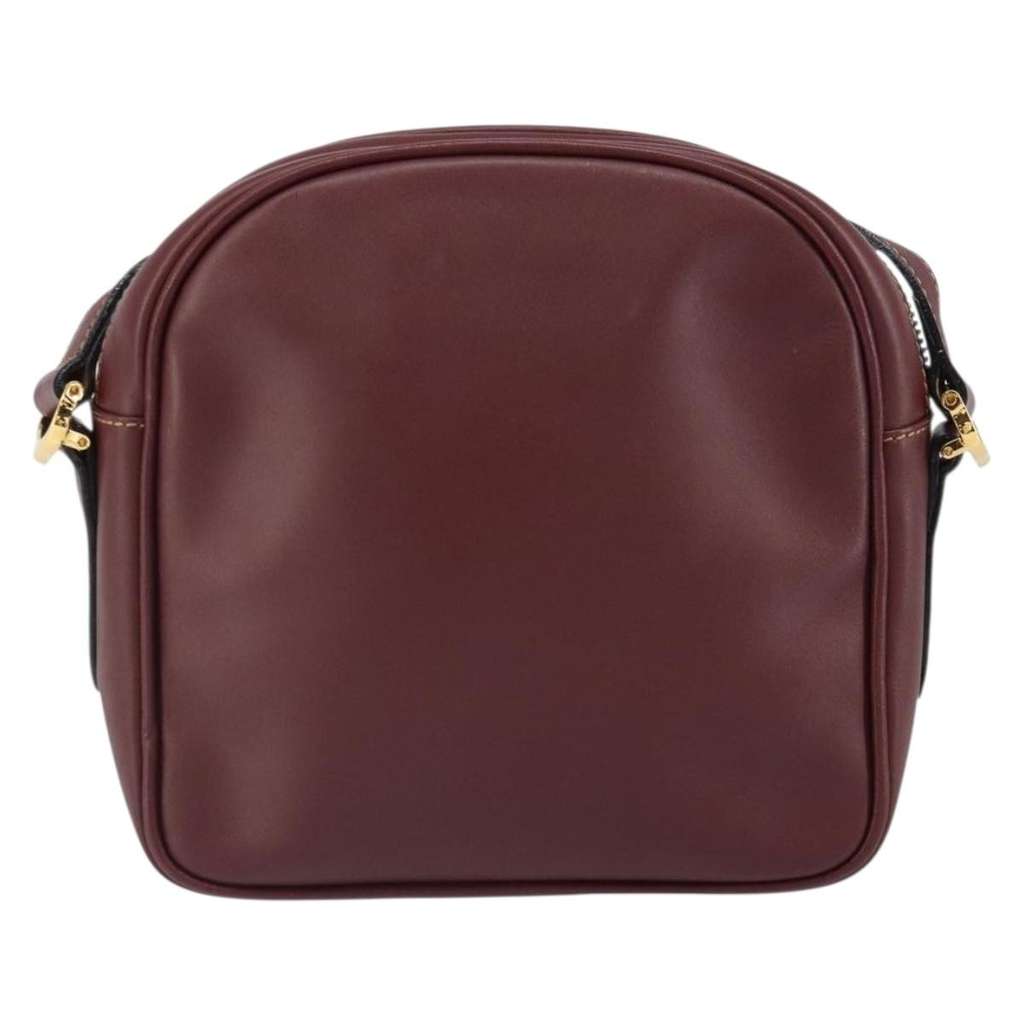 Cartier Must de Cartier Shoulder Bag Burgundy Leather Good condition - Back View