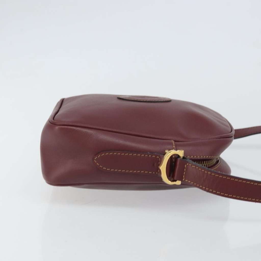 Cartier Must de Cartier Shoulder Bag Burgundy Leather Good condition - Inside View