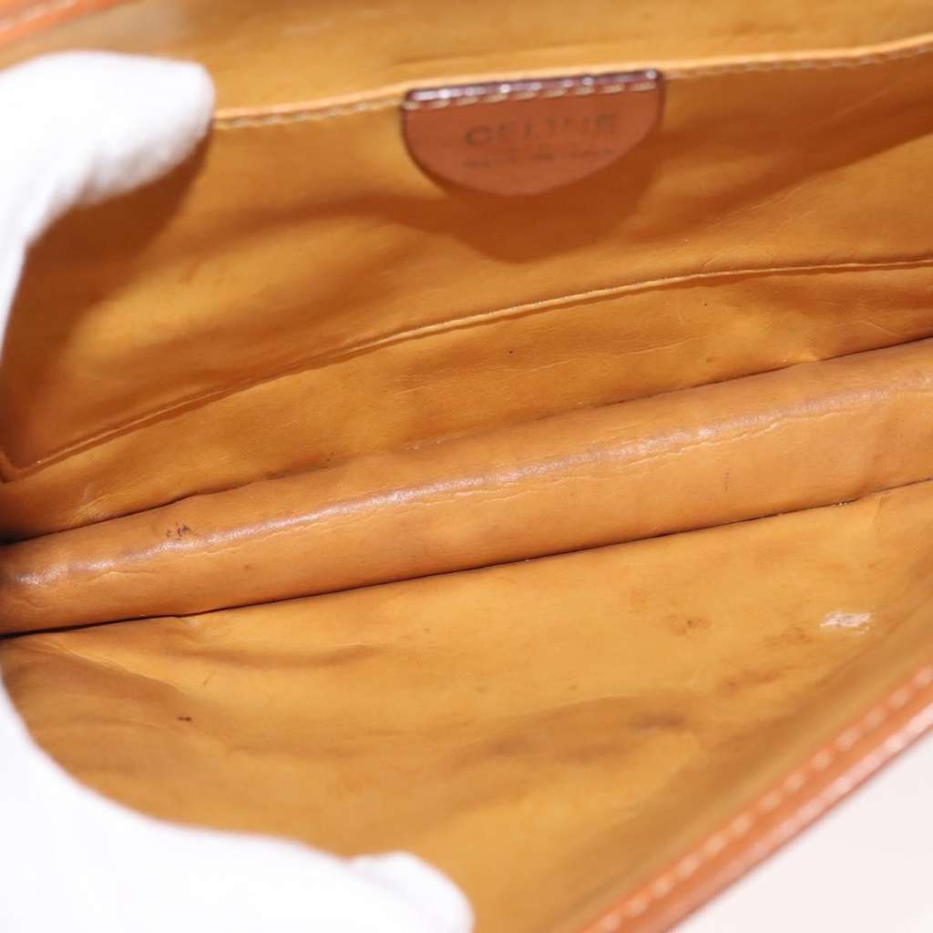 Celine Vintage Macadam Shoulder Bag Brown Canvas Good condition - Box View