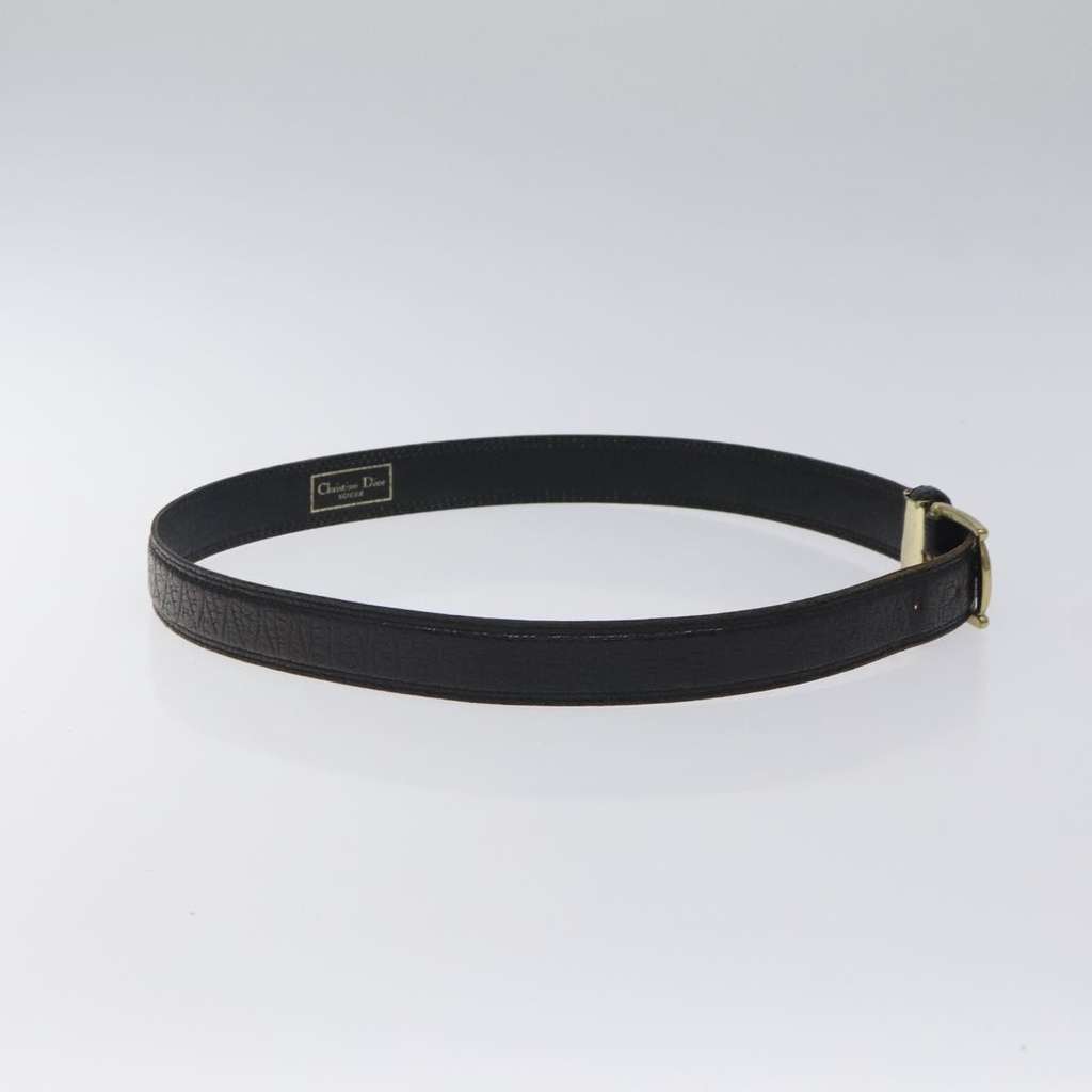 Christian Dior Vintage Oversized Belt Black Leather Good condition - Model View