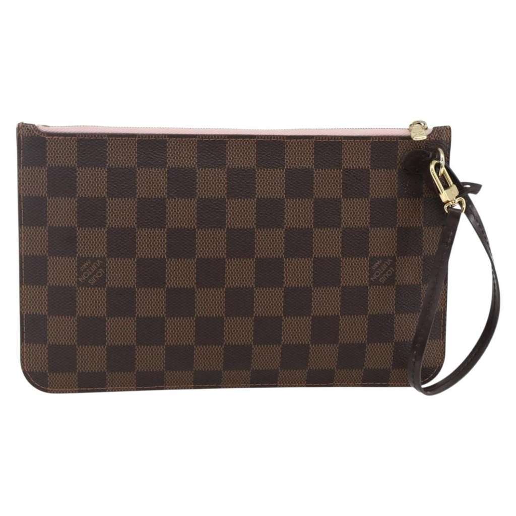 Louis Vuitton Neverfull Pochette Brown Canvas Good condition - Back View