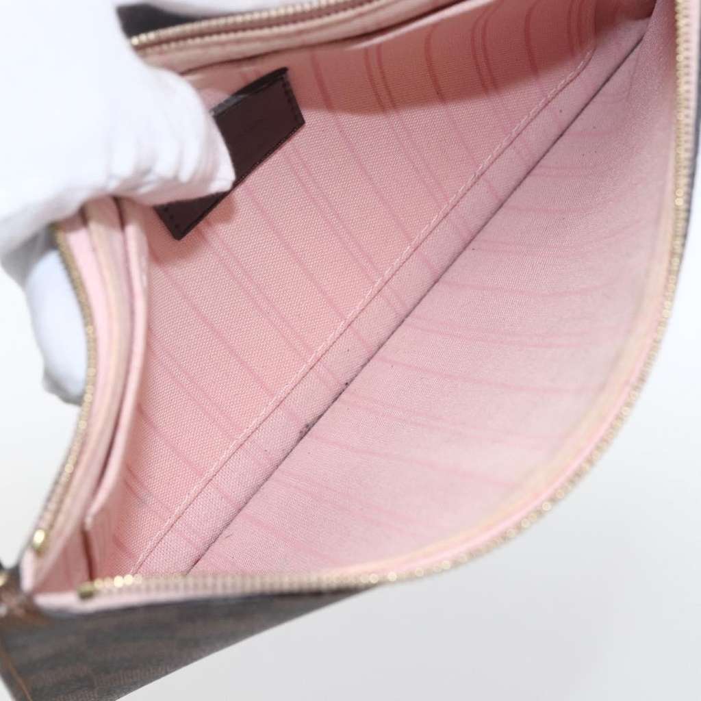 Louis Vuitton Neverfull Pochette Brown Canvas Good condition - Box View