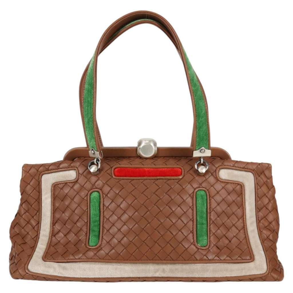 Bottega Veneta Intrecciato Brown Leather Good condition - Back View