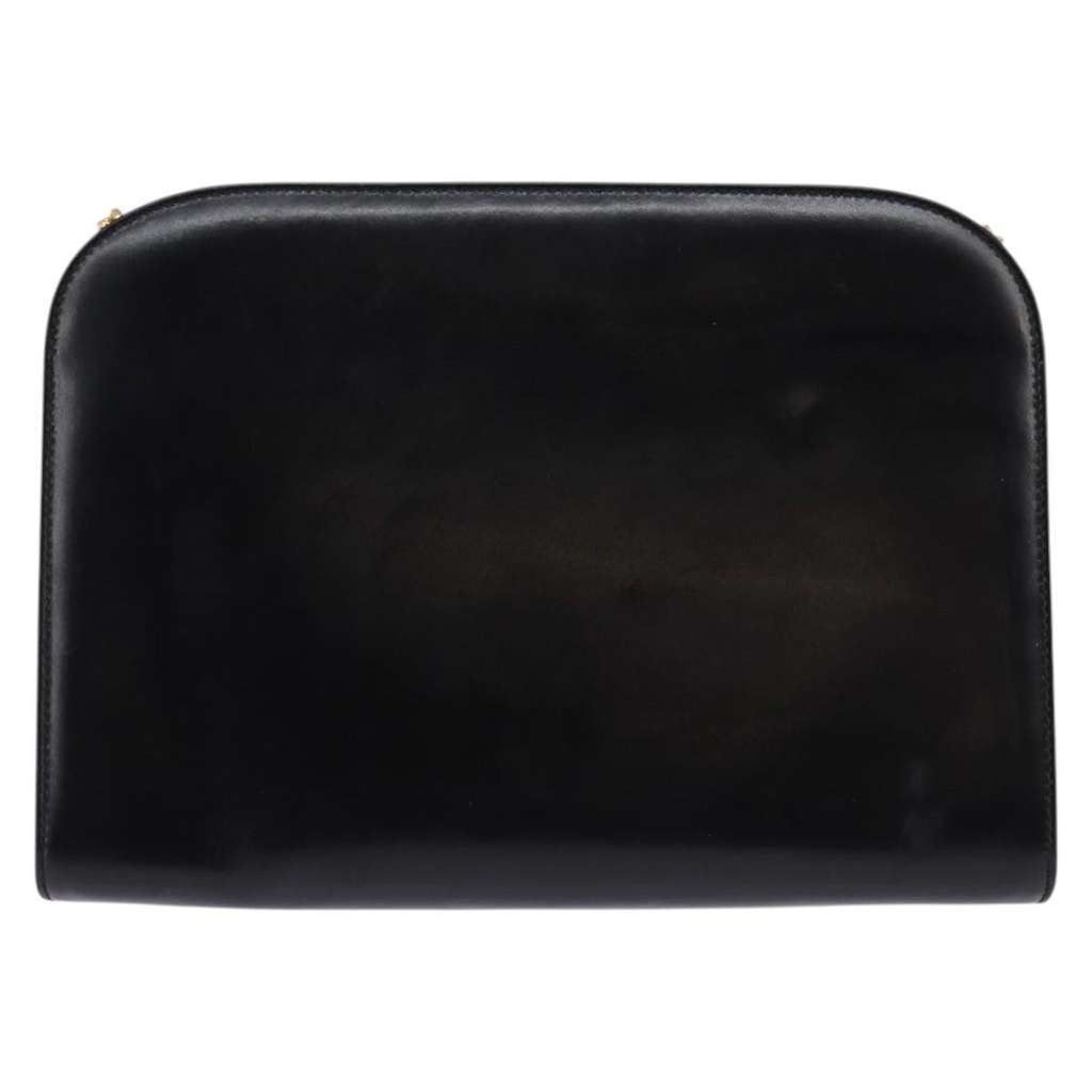 Salvatore Ferragamo Vintage Gancini Chain Shoulder Bag Black Leather Good condition - Back View