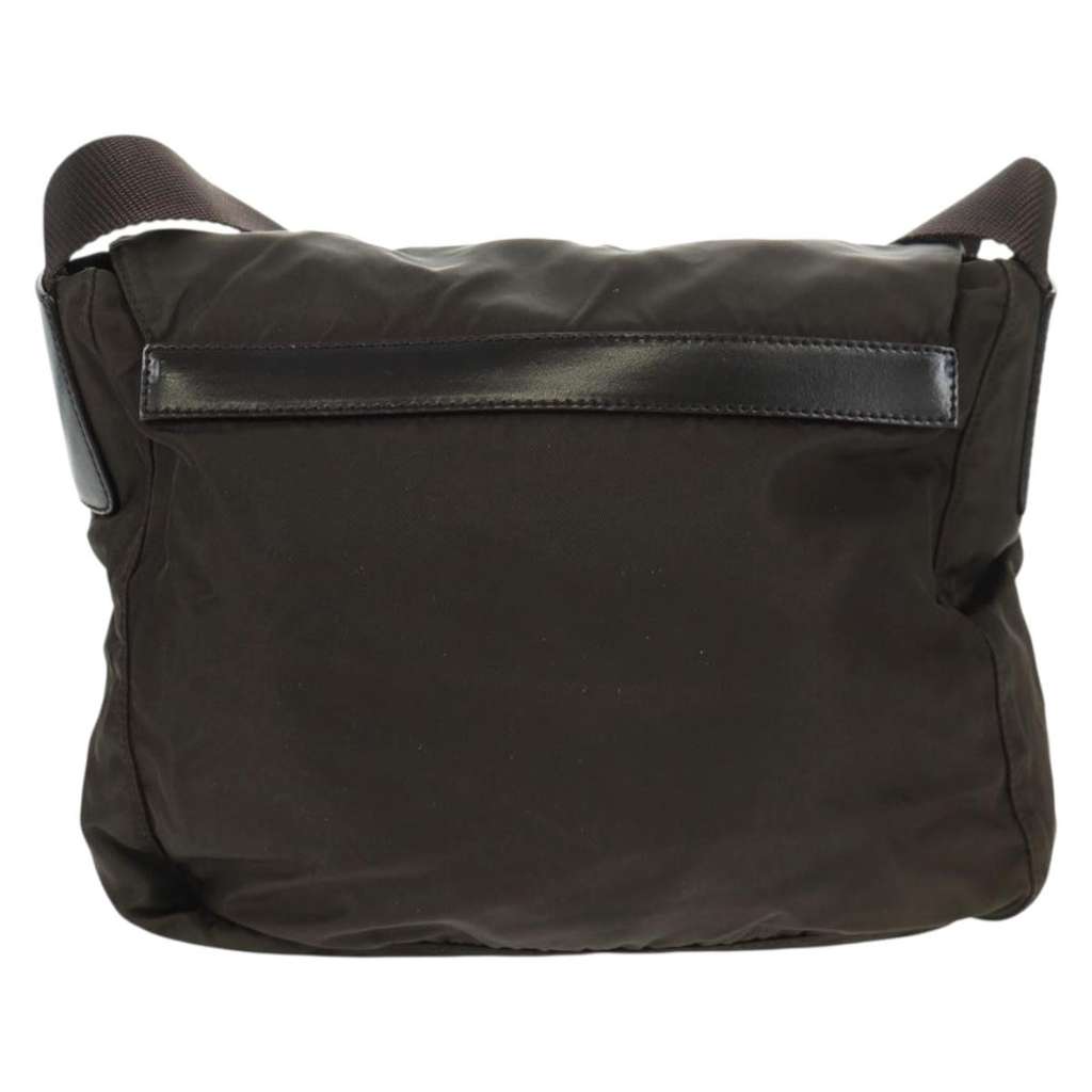 Prada Buckle Messenger Bag Khaki Fair condition - Back View