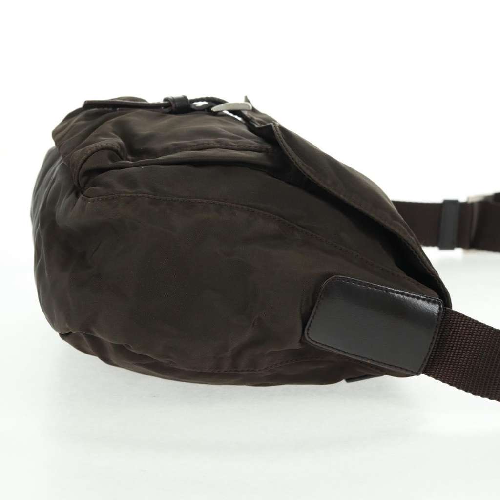 Prada Buckle Messenger Bag Khaki Fair condition - Model View