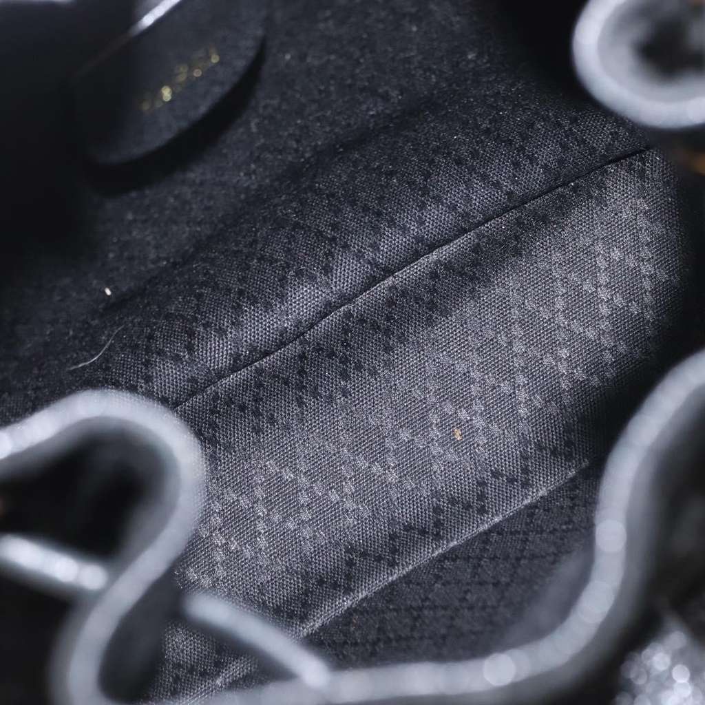 Gucci Vintage Bamboo Backpack Black Suede Good condition - Box View