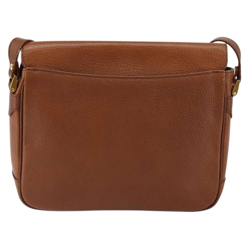 Burberry Flap Shoulder Bag Beige Leather Good condition - Back View