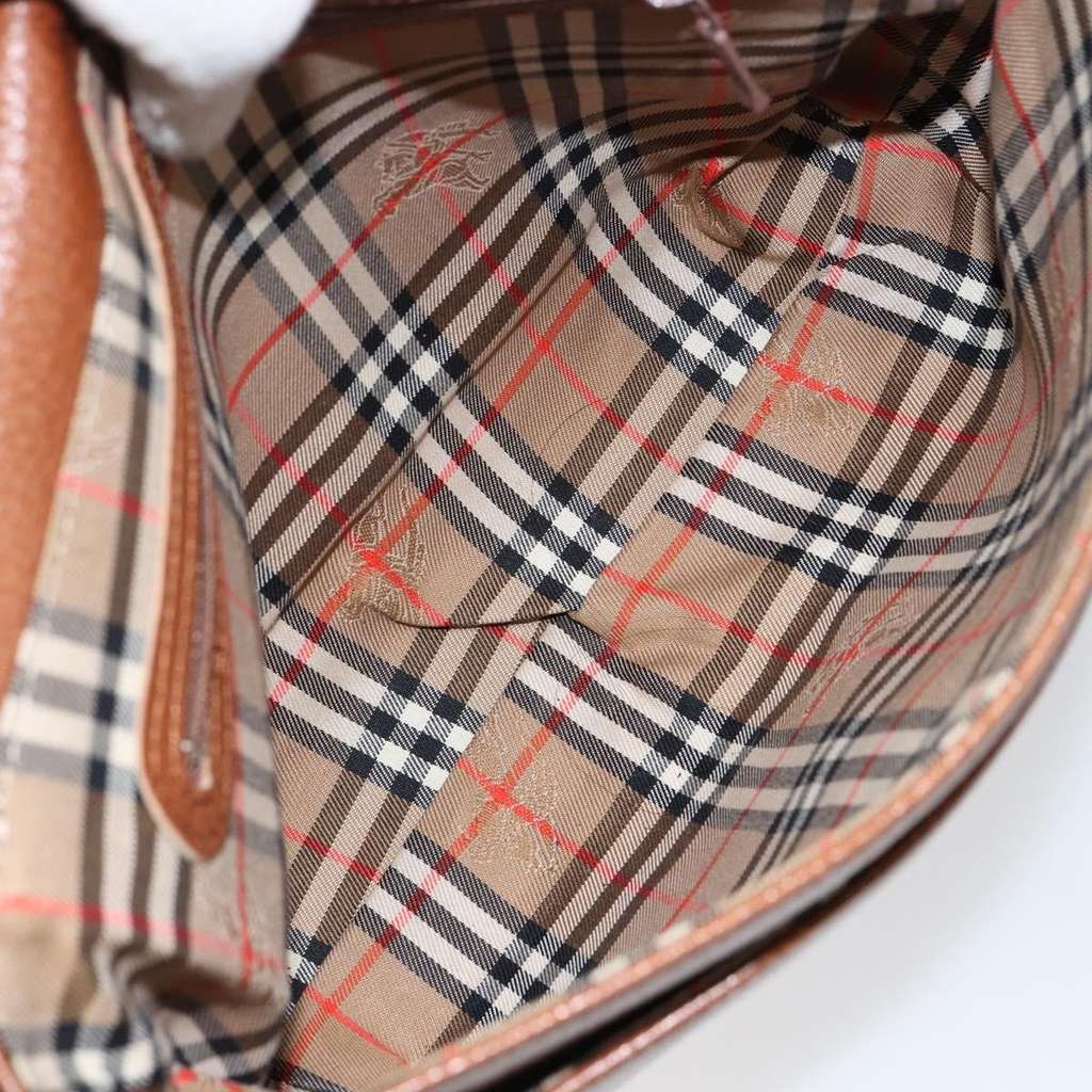 Burberry Flap Shoulder Bag Beige Leather Good condition - Box View