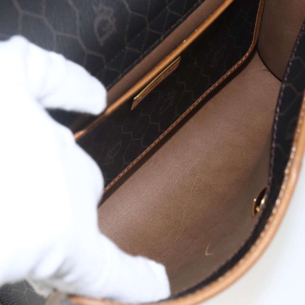 Christian Dior Vintage Honeycomb Shoulder Bag Black Good condition - Box View