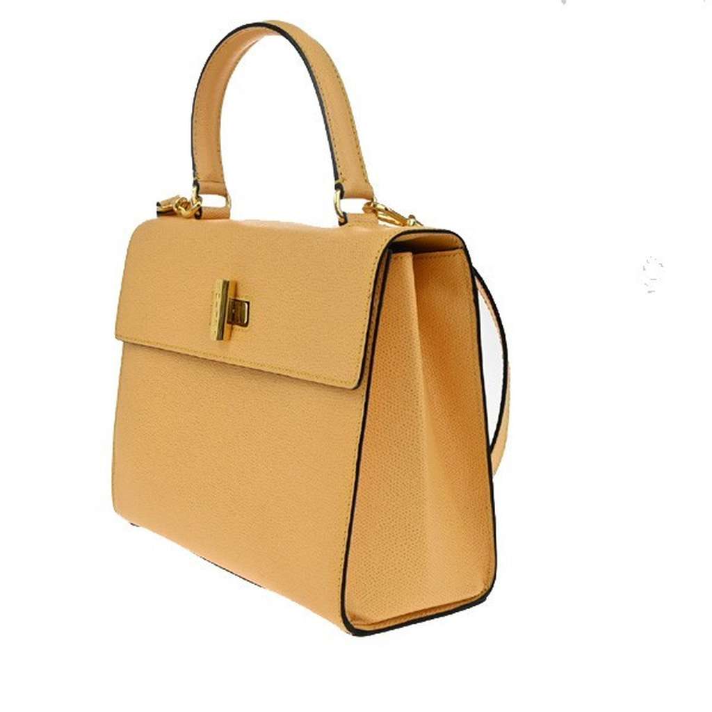 Celine Vintage Convertible Turnlock Top Handle Bag Yellow Leather Good condition - Inside View