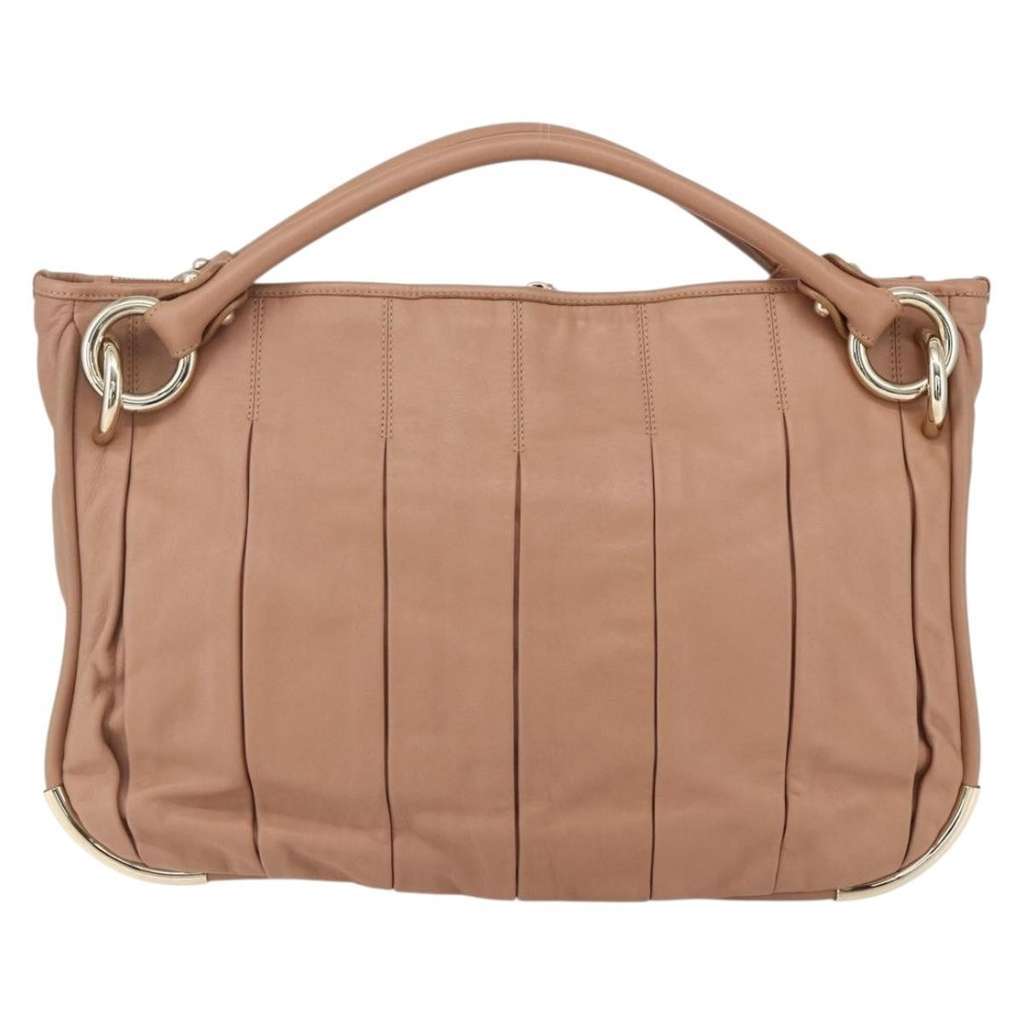 Bally Vintage Handbag Beige Leather Good condition - Back View