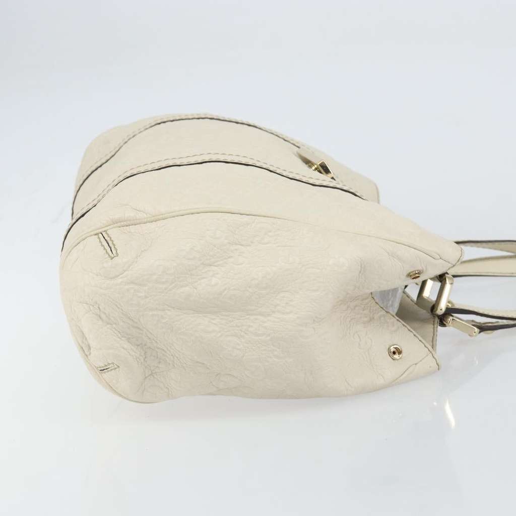 Gucci New Ladies Web Tote White Leather Good condition - Inside View