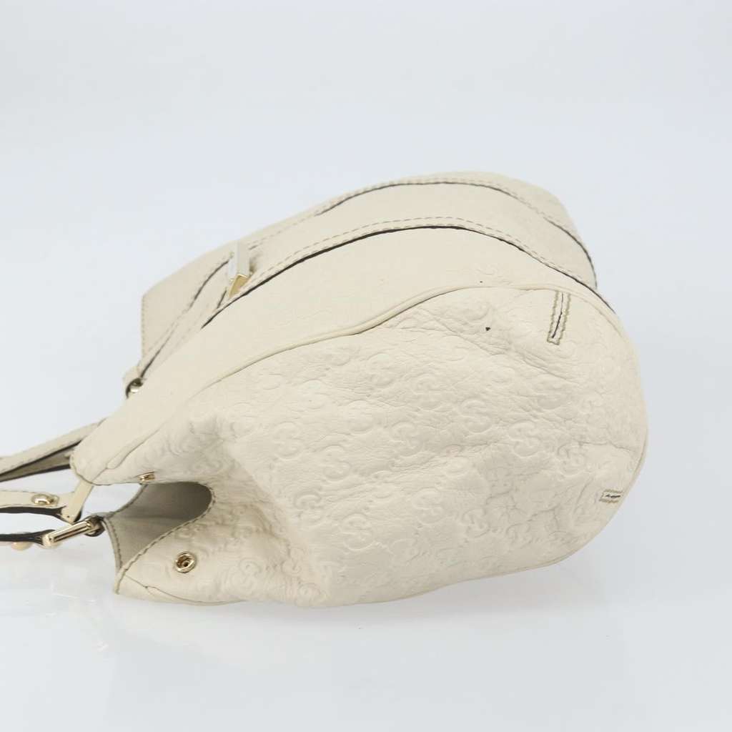 Gucci New Ladies Web Tote White Leather Good condition - Model View