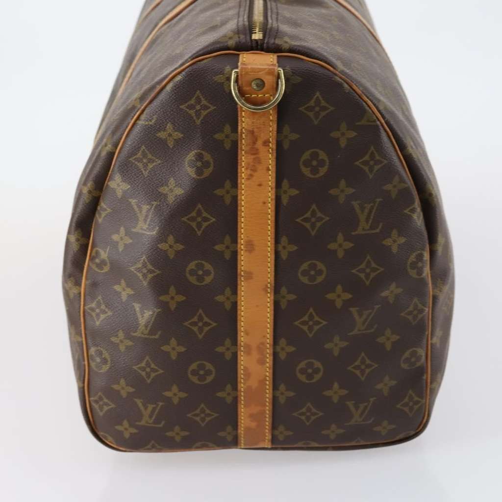 Louis Vuitton Keepall Bandouliere Bag Brown Canvas Fair condition - Model View