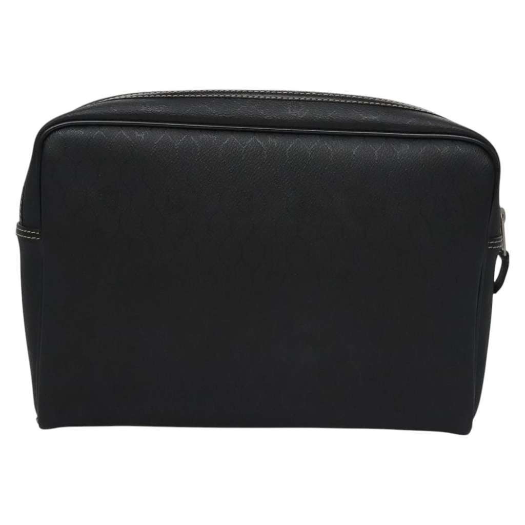 Christian Dior Vintage honeycomb clutch Black Canvas Good condition - Back View