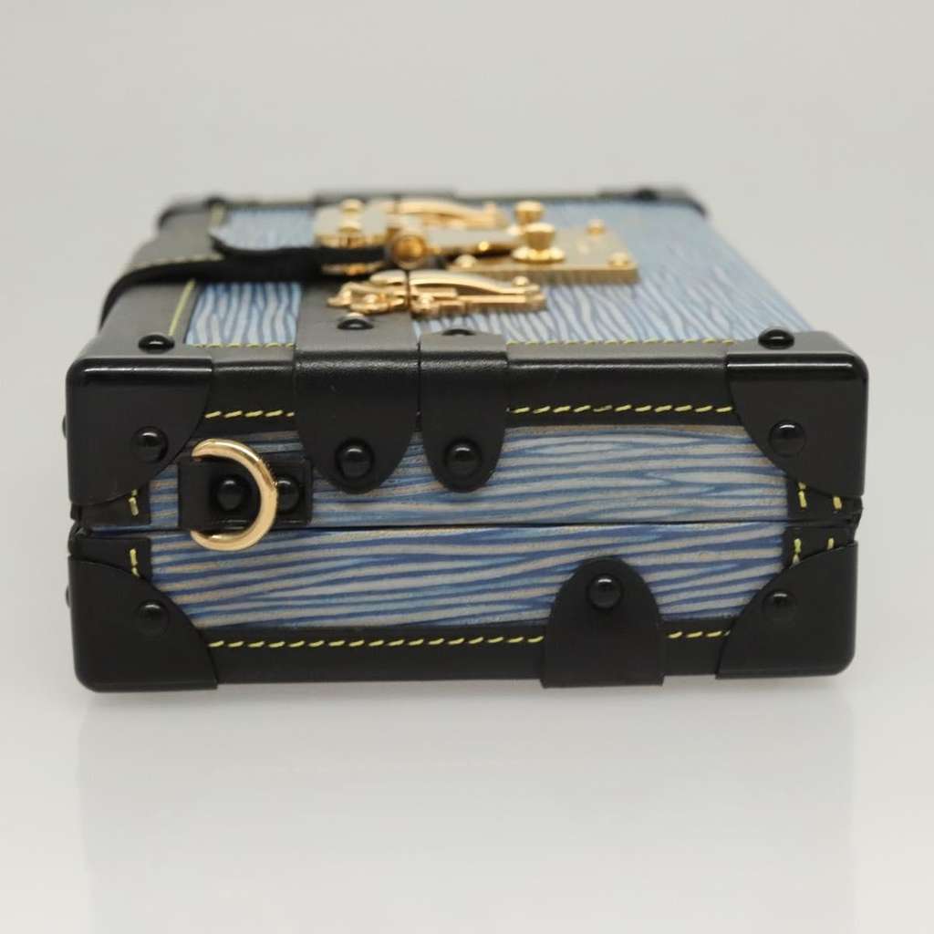 Louis Vuitton Petite Malle Handbag Blue Leather Good condition - Model View