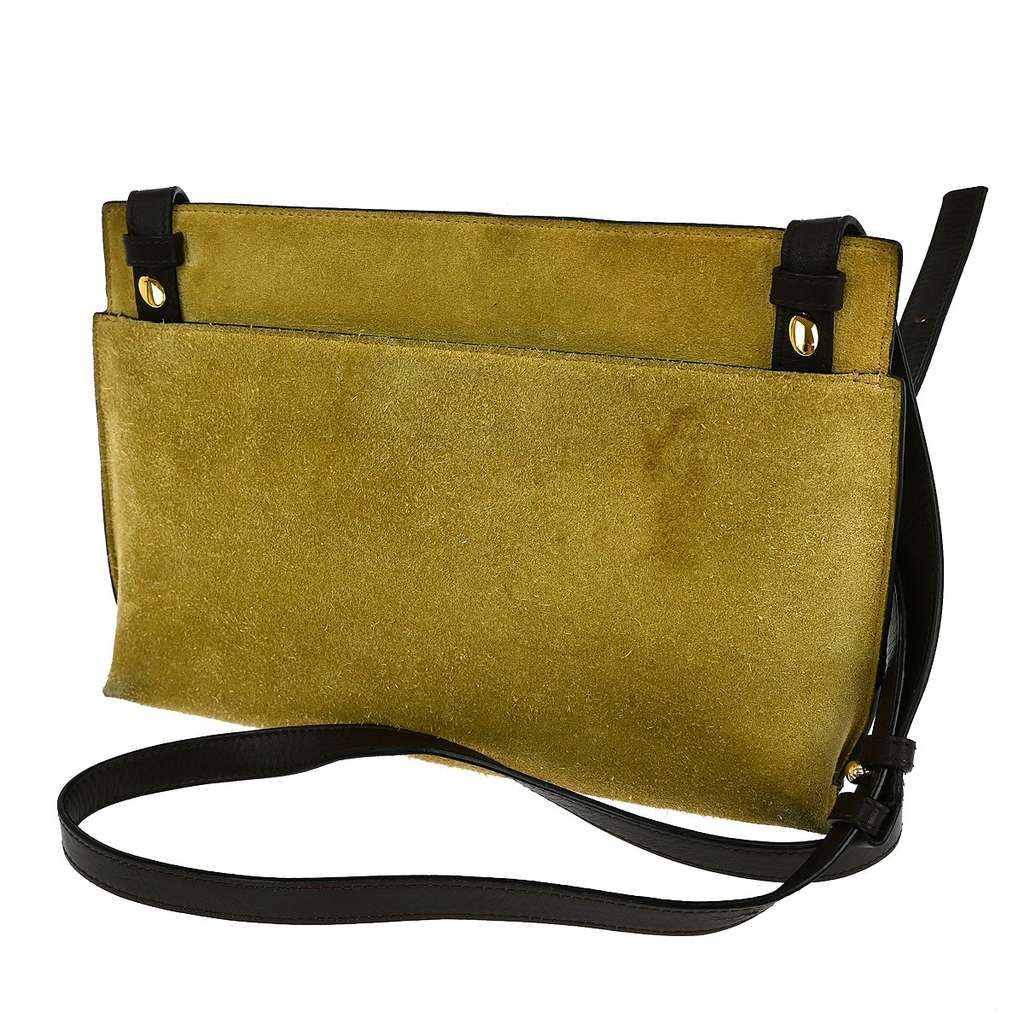 Loewe Anagram Shoulder Bag Brown Suede Fair condition - Back View