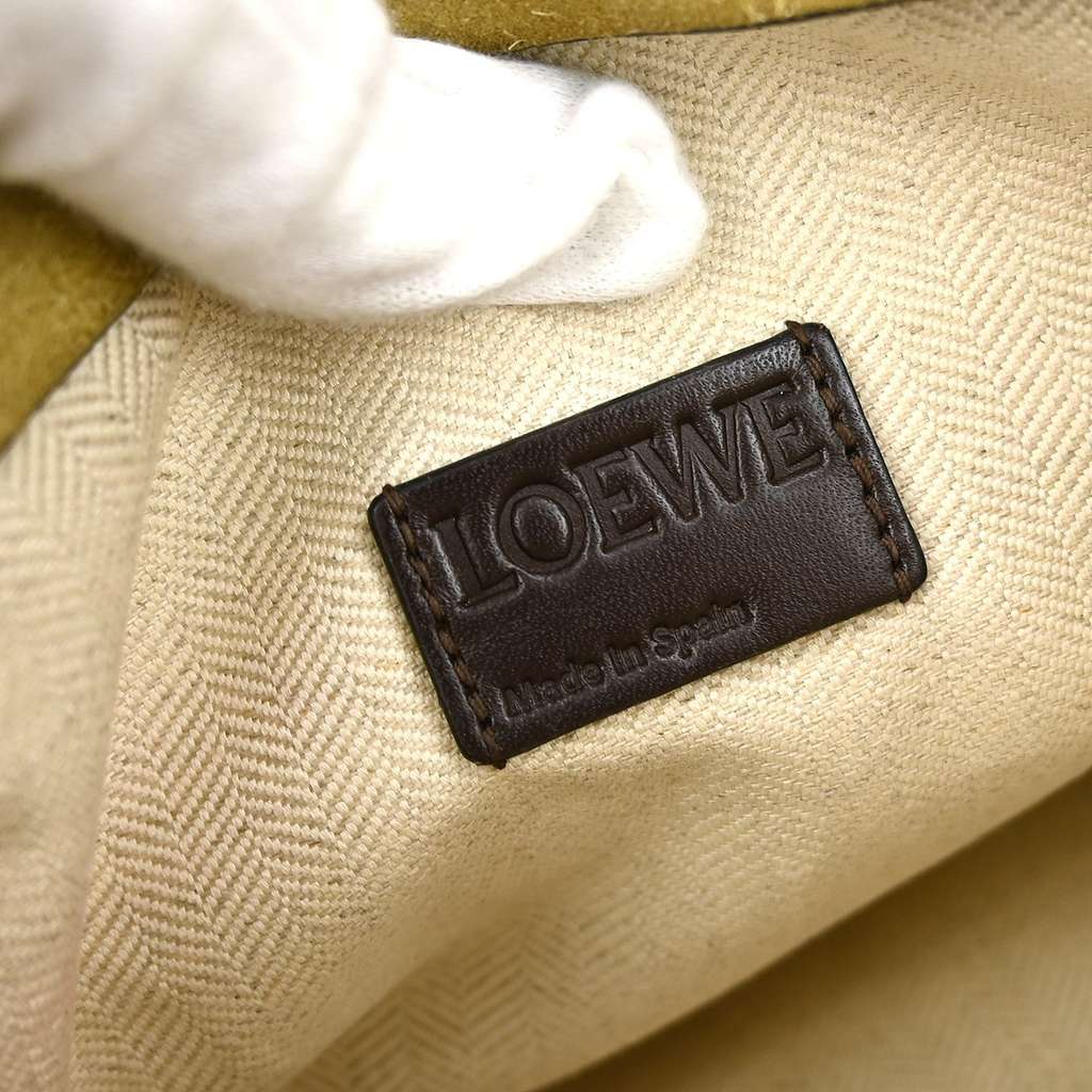 Loewe Anagram Shoulder Bag Brown Suede Fair condition - Model View
