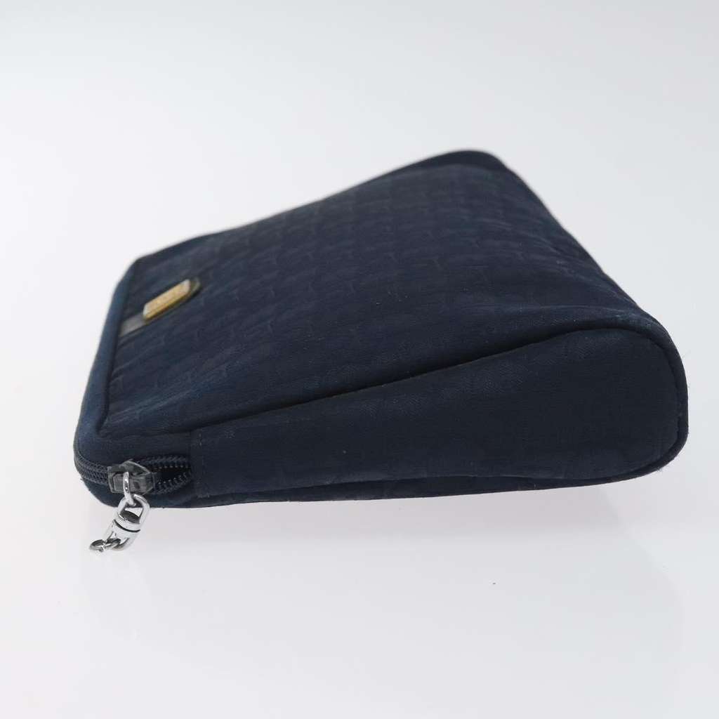 Christian Dior Vintage Trotter Pouch Navy Canvas Good condition - Model View