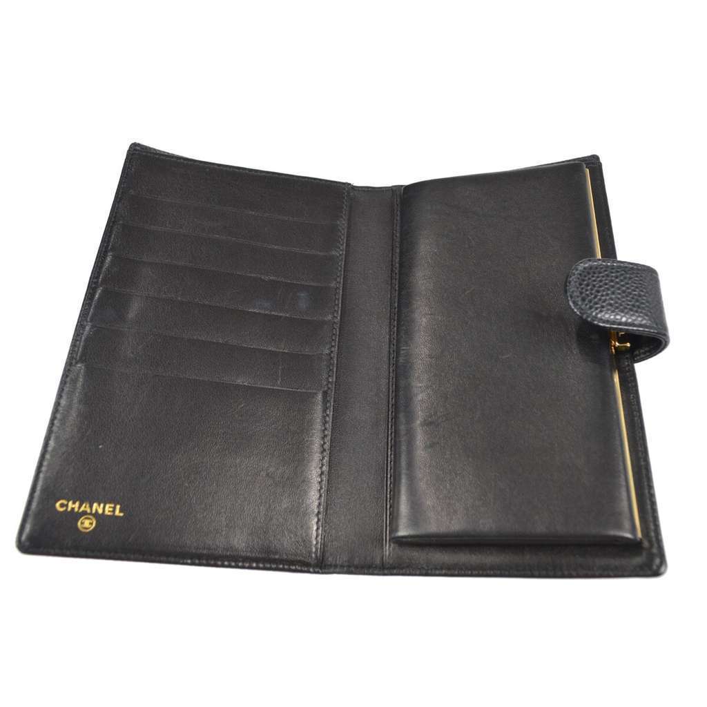 Chanel Timeless CC French Wallet Black Leather Good condition - Inside View