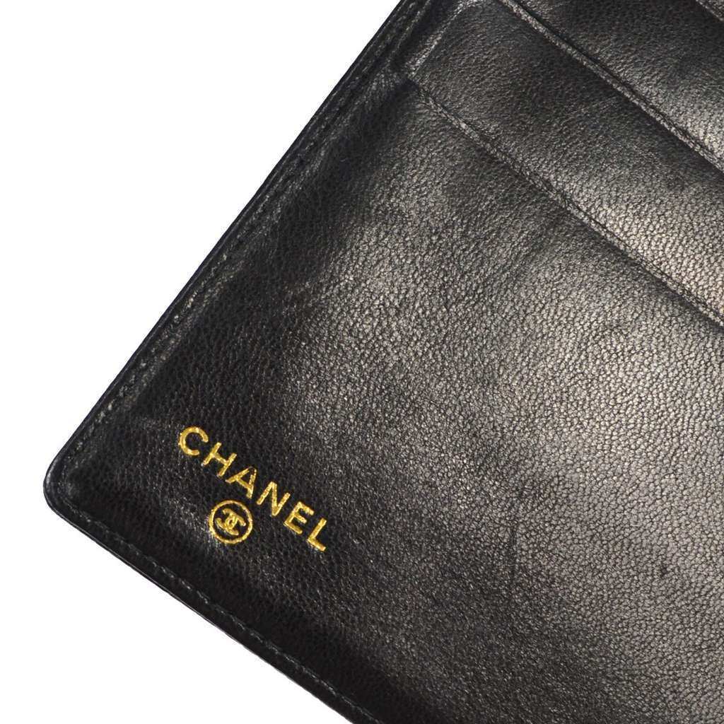 Chanel Timeless CC French Wallet Black Leather Good condition - Model View